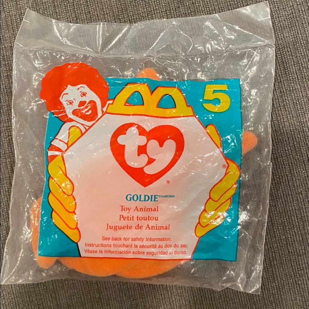 1996 McDonald’s TY Beanie Baby Happy Meal Toy - Goldie the Fish kids toys babies